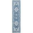thumbnail image 1 of SAFAVIEH Micro-Loop Hailey Medallion Runner Rug, Navy/Ivory, 2'3" x 9', 1 of 10