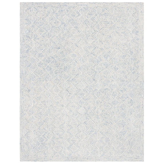 SAFAVIEH Micro-Loop Herbert Geometric Area Rug, Blue/Ivory, 2' x 3'