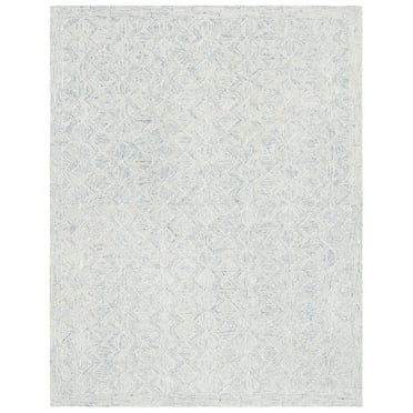 SAFAVIEH Micro-Loop Herbert Geometric Area Rug, Blue/Ivory, 8' x 10'