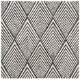 thumbnail image 1 of SAFAVIEH Micro-Loop Horatio Geometric Wool Area Rug, Charcoal/Ivory, 7' x 7' Square, 1 of 8