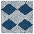 thumbnail image 1 of SAFAVIEH Micro-Loop Jamaar Diamond Area Rug, Navy/Ivory, 5' x 5' Square, 1 of 7