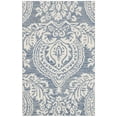 thumbnail image 1 of SAFAVIEH Micro-Loop Jaydon Floral Wool Area Rug, Blue/Ivory, 2'6" x 4', 1 of 8