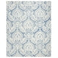 thumbnail image 1 of SAFAVIEH Micro-Loop Jaydon Floral Wool Area Rug, Blue/Ivory, 8' x 10', 1 of 8