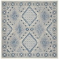 thumbnail image 1 of SAFAVIEH Micro-Loop Jolene Geometric Wool Area Rug, Light Grey/Blue, 5' x 5' Square, 1 of 4