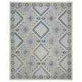 thumbnail image 1 of SAFAVIEH Micro-Loop Jolene Geometric Wool Area Rug, Light Grey/Blue, 8' x 10', 1 of 10