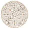 thumbnail image 1 of SAFAVIEH Micro-Loop Karenza Medallion Area Rug, Ivory/Grey, 5' x 5' Round, 1 of 8