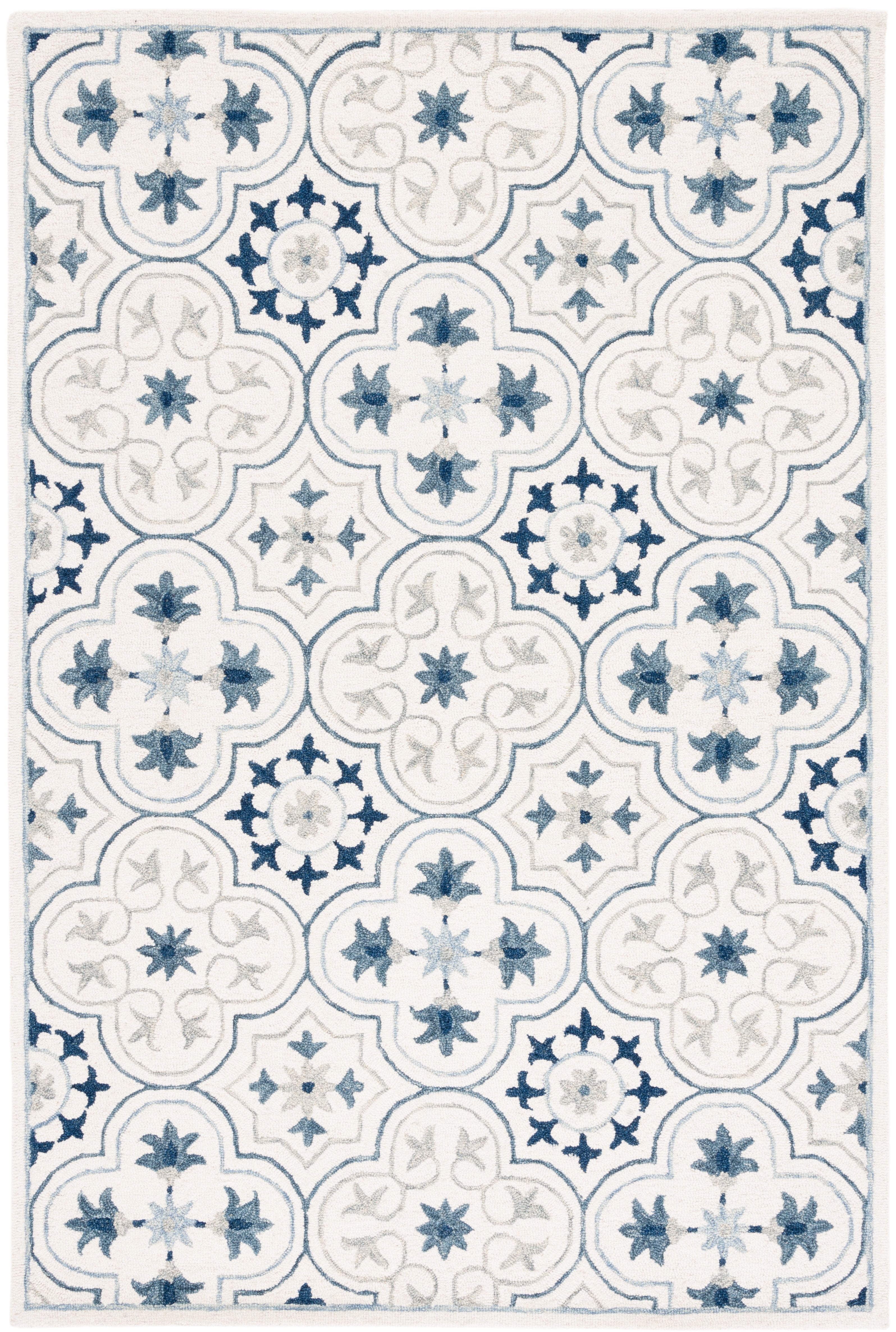 Ivory Sage 8' x 10' Hand-Tufted Wool Rectangular Area Rug
