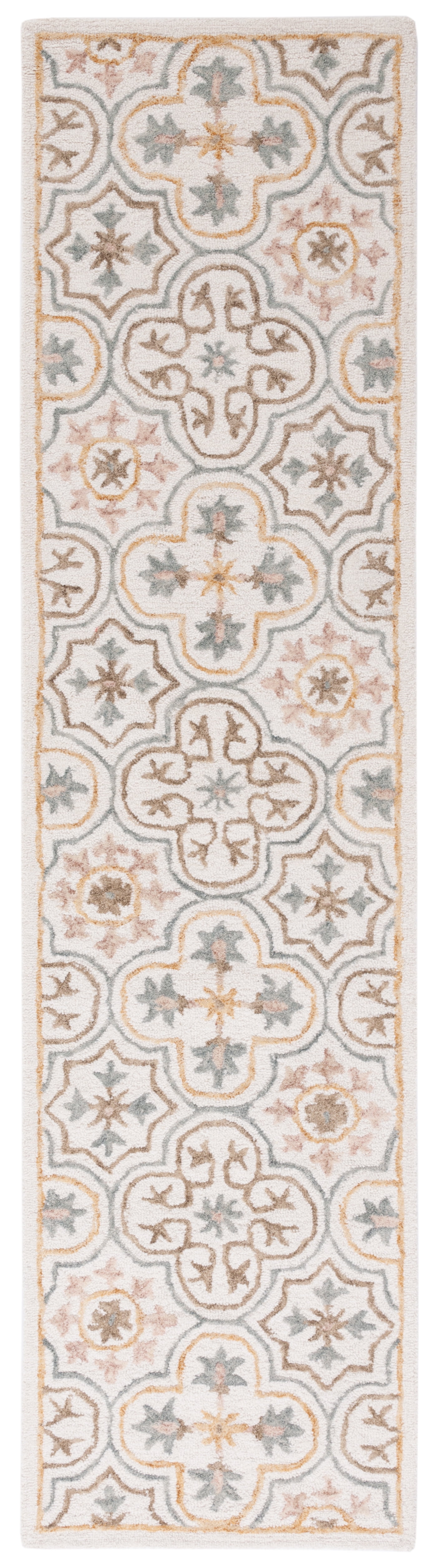 Cushion-Soft Ivory & Grey Hand-Tufted Wool Runner Rug