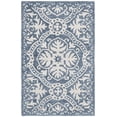 thumbnail image 1 of SAFAVIEH Micro-Loop Lagrange Floral Wool Area Rug, Blue/Ivory, 2'6" x 4', 1 of 6
