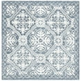 thumbnail image 1 of SAFAVIEH Micro-Loop Lagrange Floral Wool Area Rug, Blue/Ivory, 5' x 5' Square, 1 of 6