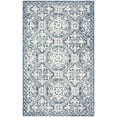 thumbnail image 1 of SAFAVIEH Micro-Loop Lagrange Floral Wool Area Rug, Blue/Ivory, 5' x 8', 1 of 6