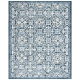 thumbnail image 1 of SAFAVIEH Micro-Loop Lagrange Floral Wool Area Rug, Blue/Ivory, 8' x 10', 1 of 6