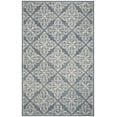 thumbnail image 1 of SAFAVIEH Micro-Loop Laidley Geometric Floral Wool Area Rug, Blue/Ivory, 4' x 6', 1 of 4