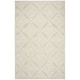 thumbnail image 1 of SAFAVIEH Micro-Loop Laidley Geometric Floral Wool Area Rug, Silver/Ivory, 5' x 5' Square, 1 of 4