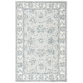 thumbnail image 1 of SAFAVIEH Micro-Loop Larry Floral Bordered Wool Area Rug, Light Blue/Ivory, 5' x 8', 1 of 4