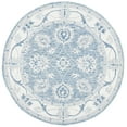 thumbnail image 1 of SAFAVIEH Micro-Loop Larry Oriental Area Rug, Blue/Ivory, 5' x 5' Round, 1 of 8