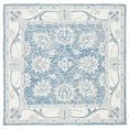thumbnail image 1 of SAFAVIEH Micro-Loop Larry Oriental Area Rug, Blue/Ivory, 5' x 5' Square, 1 of 8