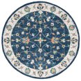 thumbnail image 1 of SAFAVIEH Micro-Loop Lavina Medallion Area Rug, Blue/Ivory, 5' x 5' Round, 1 of 8
