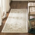 thumbnail image 1 of SAFAVIEH Micro-Loop Leptis Floral Bordered Wool Runner Rug, Ivory/Fuchsia, 2'3" x 7', 1 of 5