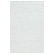 SAFAVIEH Micro-Loop Liana Medallion Area Rug, Light Grey/Ivory, 8' x 10'