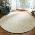 thumbnail image 1 of SAFAVIEH Micro-Loop Linton Damask Trellis Wool Area Rug, Light Blue, 5' x 5' Round, 1 of 6