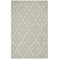 thumbnail image 1 of SAFAVIEH Micro-Loop Linton Damask Trellis Wool Area Rug, Light Grey, 5' x 8', 1 of 8