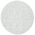 thumbnail image 1 of SAFAVIEH Micro-Loop Lowell Diamond Area Rug, Ivory/Light Blue, 5' x 5' Round, 1 of 8