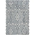 thumbnail image 1 of SAFAVIEH Micro-Loop Lynwood Geometric Aztec Area Rug, Blue/Ivory, 5' x 8', 1 of 4