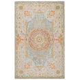 thumbnail image 1 of SAFAVIEH Micro-Loop Lyssa Medallion Area Rug, Green/Grey, 5' x 8', 1 of 11