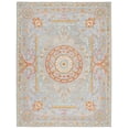 thumbnail image 1 of SAFAVIEH Micro-Loop Lyssa Medallion Area Rug, Green/Grey, 8' x 10', 1 of 8
