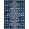 thumbnail image 1 of SAFAVIEH Micro-Loop Cori Geometric Area Rug, Blue/Ivory, 8' x 10', 1 of 10