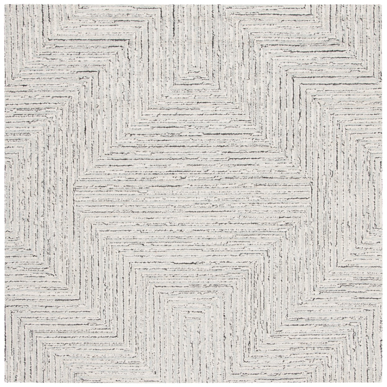 SAFAVIEH MicroLoop MLP176F Light Grey / Ivory Rug