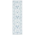 thumbnail image 1 of SAFAVIEH Micro-Loop Leon Medallion Runner Rug, Blue/Ivory, 2'3" x 8', 1 of 10