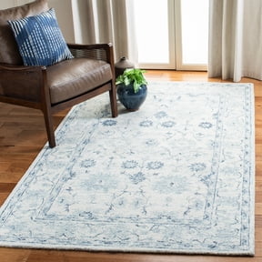 Safavieh Micro-Loop Leon Medallion Area Rug, Blue/Ivory, 4' x 6'