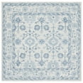 thumbnail image 1 of Safavieh Micro-Loop Leon Medallion Area Rug, Blue/Ivory, 5' x 5' Square, 1 of 8