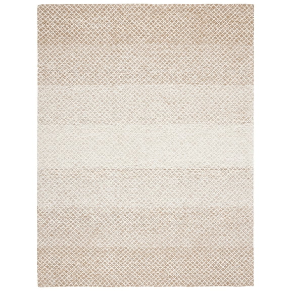 SAFAVIEH Micro-Loop Arnold Diamond Area Rug, Beige/Ivory, 8' x 10'