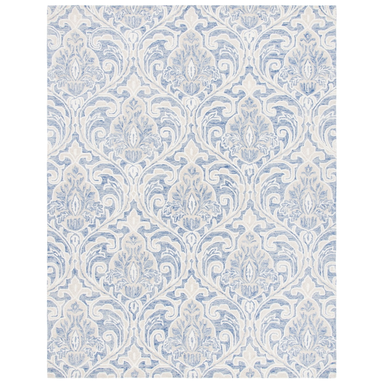 Ivory Tufted Handmade Wool 10' x 14' Non-slip Rug
