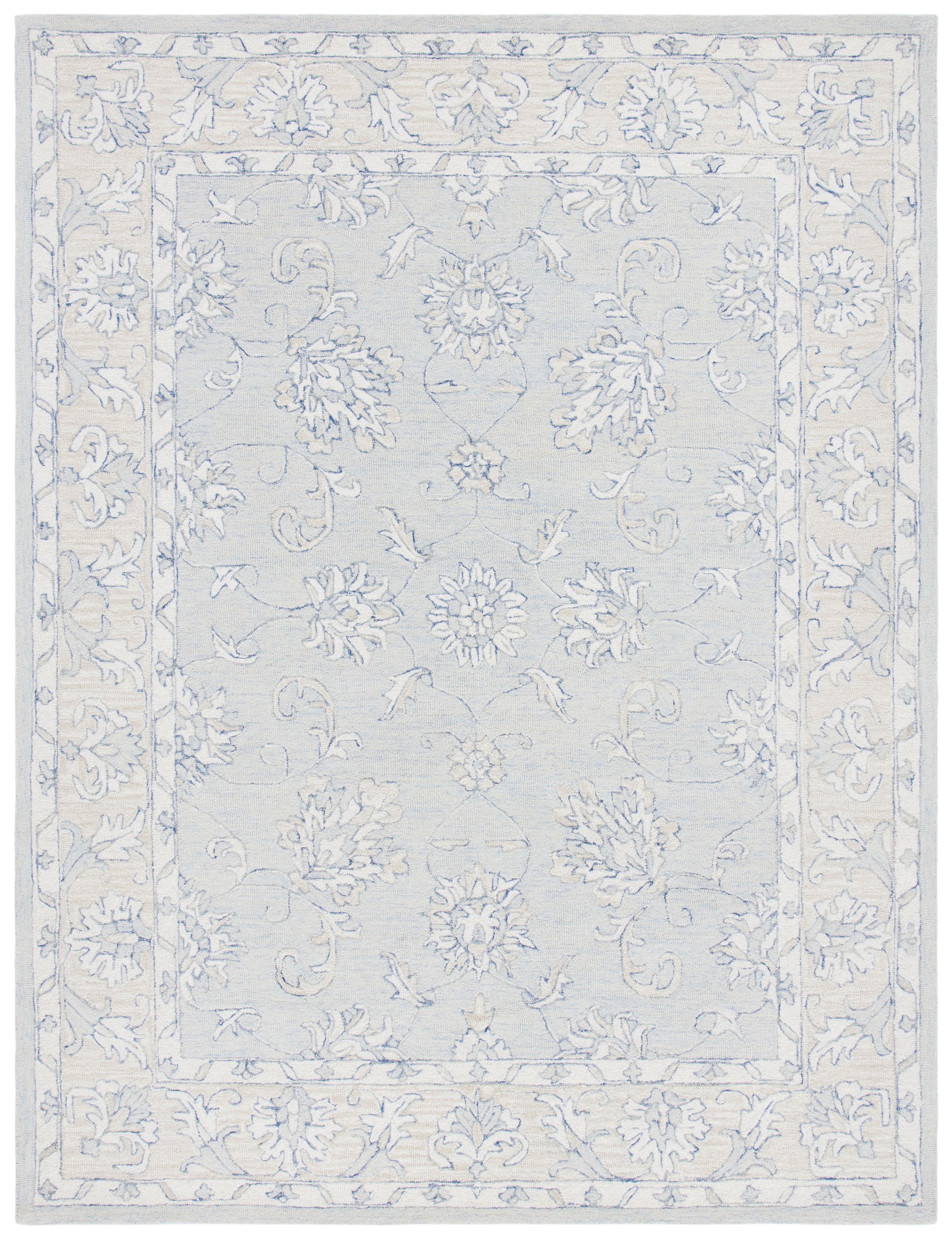 SAFAVIEH Micro-Loop Calista Oriental Area Rug, Blue/Beige, 10' x 14'