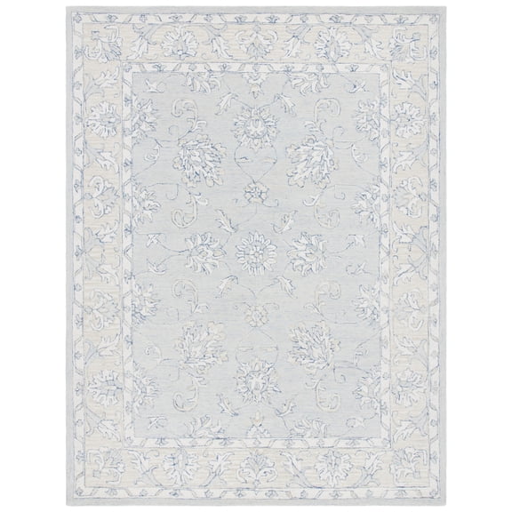 SAFAVIEH Micro-Loop Calista Oriental Area Rug, Blue/Beige, 10' x 14'