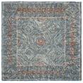 thumbnail image 1 of SAFAVIEH Micro-Loop Aleah Medallion Area Rug, Green/Blue, 5' x 5' Square, 1 of 10