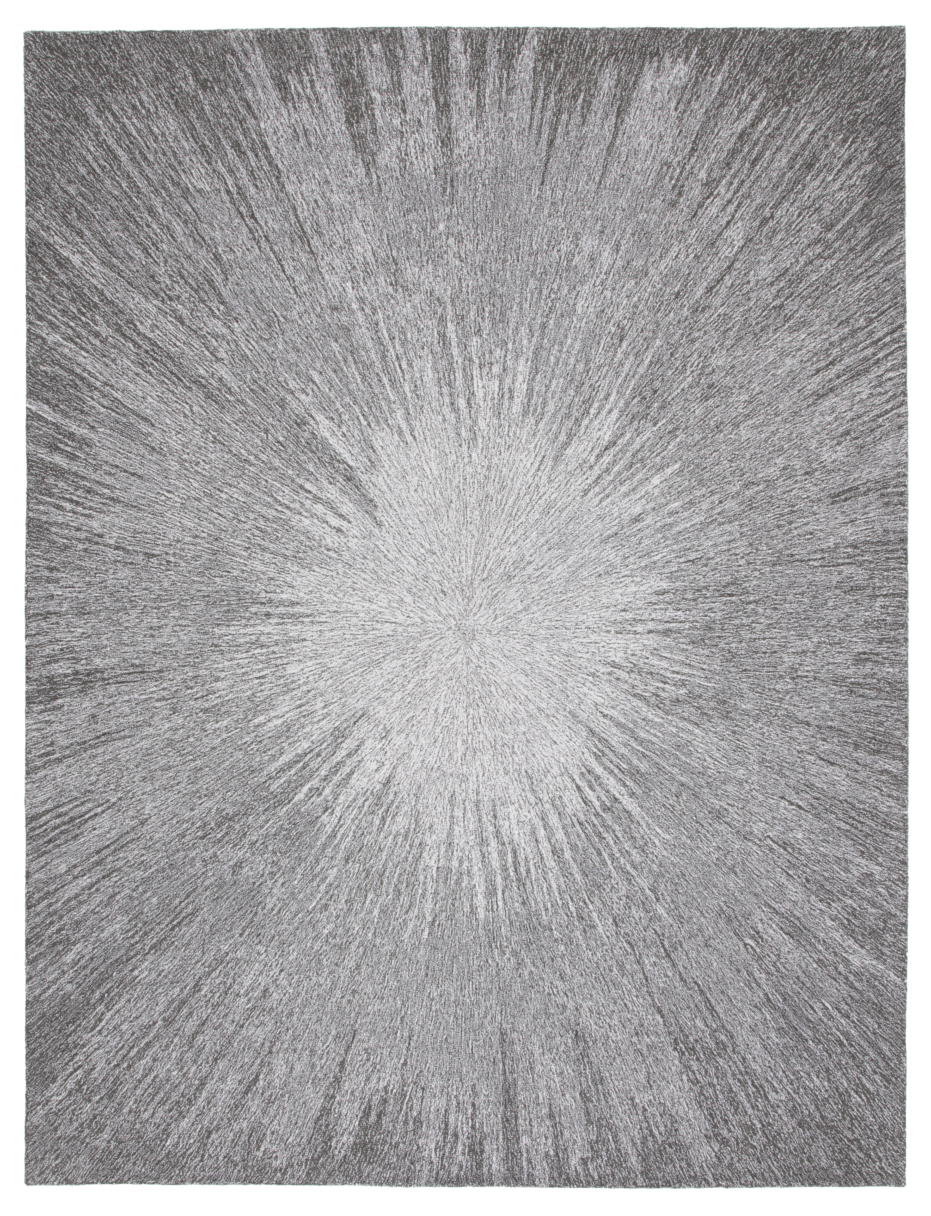 Charcoal and Grey Hand Tufted Wool 8' x 10' Rug