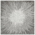 thumbnail image 1 of SAFAVIEH Micro-Loop Carbrey Sunburst Area Rug, Charcoal/Grey, 5' x 5' Square, 1 of 11