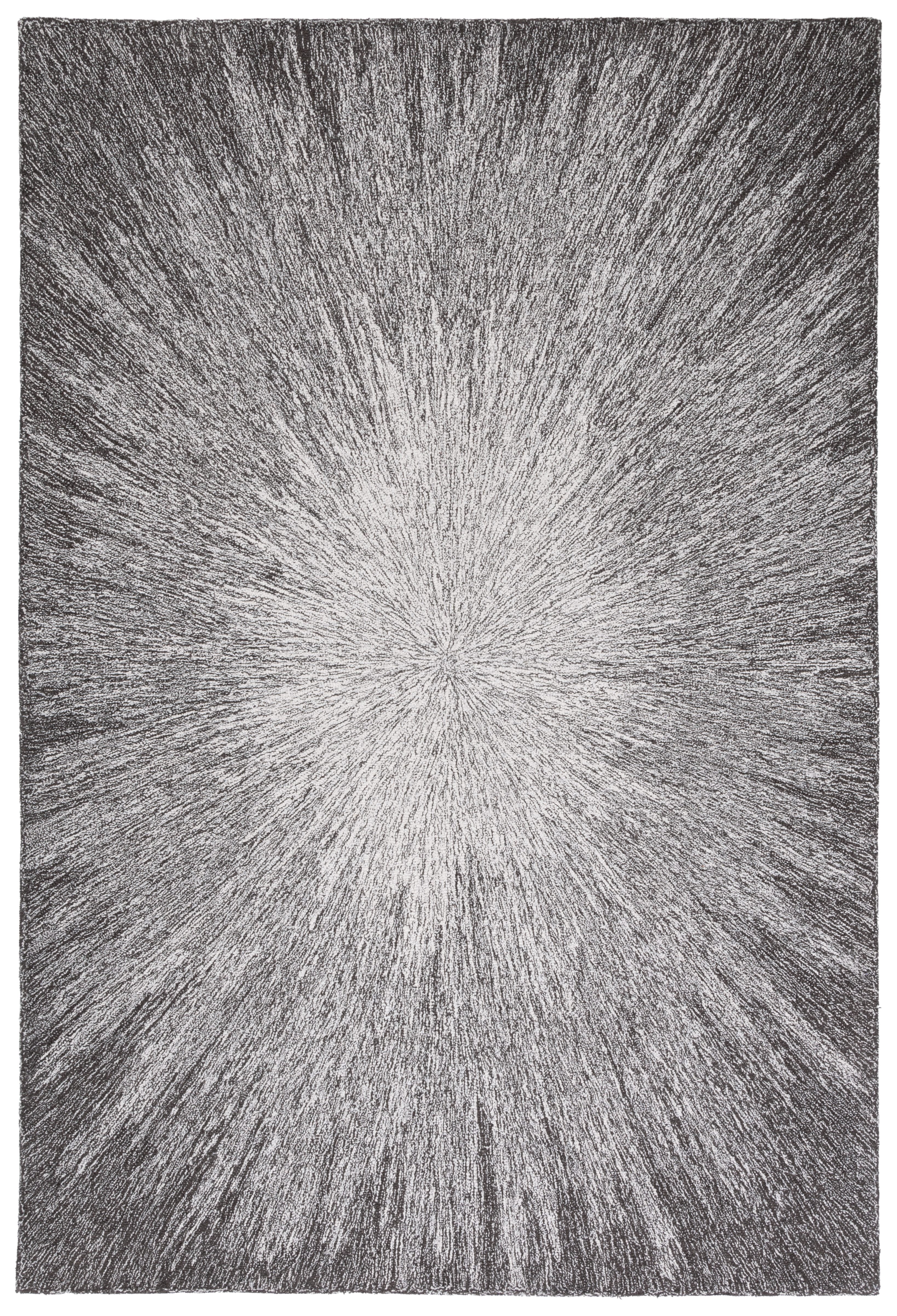Gray Hand-Tufted Wool 6' x 9' Area Rug
