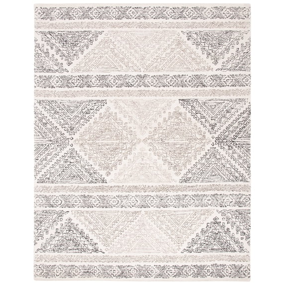 SAFAVIEH Micro-Loop Mackenzie Southwestern Area Rug, Ivory/Light Brown, 8' x 10'