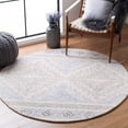 thumbnail image 1 of SAFAVIEH Micro-Loop Mackenzie Southwestern Wool Area Rug, Ivory/Grey, 5' x 5' Round, 1 of 9