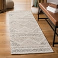 thumbnail image 1 of SAFAVIEH Micro-Loop Mackenzie Southwestern Wool Runner Rug, Ivory/Light Brown, 2'3" x 7', 1 of 9