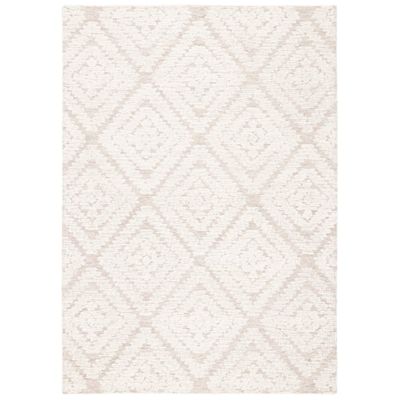 SAFAVIEH Micro-Loop Oraline Diamond Area Rug, Beige/Brown, 5' x 8'