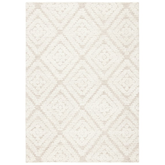 SAFAVIEH Micro-Loop Oraline Diamond Area Rug, Beige/Brown, 8' x 10'