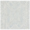 thumbnail image 1 of SAFAVIEH Micro-Loop Randall Geometric Area Rug, Light Blue/Ivory, 5' x 5' Square, 1 of 8