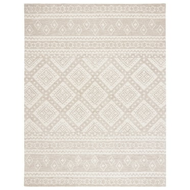 SAFAVIEH Micro-Loop Regis Geometric Area Rug, Beige/Ivory, 2' x 3'